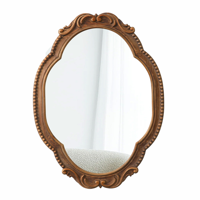 Vintage Oval Mirror for Wall Decor 22 x 30 Inch, Burning Finish