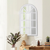 Rustic Wooden Arched Window Mirrors for Wall Decor 24 x 40 inches