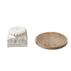 Rustic 6 Inch Tall Pedestal Stands, Wooden Display Riser