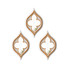 Antique Small Tear Drop Mirror Wall Decor 8 x 13 inch, Set of 3