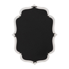 Rustic Scalloped Oval Mirrors 18 X 24 Inch, Wood Frame