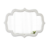 Vintage Oval Wall Mirror 22 X 30 Inch, Distressed White