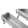 Poultry Feeder Galvanized Metal Chicken Feeder Set of 2