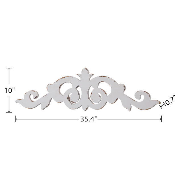 Rustic Wood Scroll Wall Decor, 35x10 Over The Door Decor
