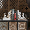 Handmade Distressed White Book Ends for Heavy Books, 1 Pair/2 Pieces