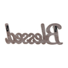 Rustic White Wooden Blessed Sign 15 Inch, Distressed Finish