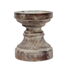 Wood Pillar Candle Holder, Handmade Farmhouse Candle Holders 6“ Tall 