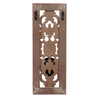 Openwork Carving Wall Candle Sconces Set of Two, Handmade Distressed