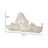 33" Handmade Distressed White Finish Wooden Scroll Over The Door Decor