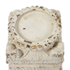 Handmade Distressed White Column Pedestal Stand, Classic Plinth 5"Tall