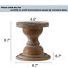 Large Rustic Wood Candle Holder Decor, Brown Candle Pillar Holder