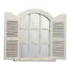 Farmhouse Arched Window Mirror with Shutters 35 x 28 inches