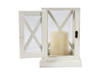Solid Wood White Lanterns Decorative 16"