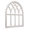 Farmhouse Large White Arched Window Frame Wall Decor 32 Inch Tall