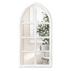 Distressed White Arched Window Mirrors for Wall Decor 18 X 36 Inch