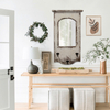 Farmhouse Entry Way Mirrors for Wall with 3 Metal Hooks