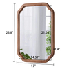 Farmhouse Rustic Bathroom Mirrors for Wall Decor 17 X 24 Inch with Wood Frame