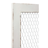 Chicken Wire White Framed Bulletin Boards, 18×29" Wood Grid Shelf