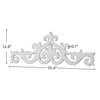 White Handmade Distressed Scroll Over The Door Decor 36 × 13 Inches