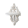 Vintage Wall Shelf, Distressed White Wood Shelves for Wall 11.8" Tall | Rustic Victorian Style, Display Pillar Candle, Mini Planter, Ornaments, Aromatherapy, Living Room, Bedrom Decor