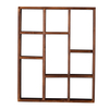 Rustic Brown 9-Cube Shelves for Wall Floating Shelves