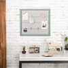 Linen Bulletin Board Large, 28 X 32 Green Wood Framed Pin Board
