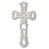 Decorative Crosses Wall Decor, 13 Inches Tall Rustic White Crucifix