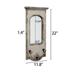 Farmhouse Entry Way Mirrors for Wall with 3 Metal Hooks