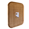 Boho 20x26 Woven Rattan Bulletin Board Wood Frame