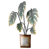 Vintage Small Metal Monstera Leaf Wall Decor 10 X 12