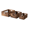 Rustic Wooden Crates for Storage Set of 3