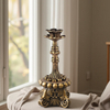 Vintage Gold Pedestal Stand for Display, 5" H Resin Decorative Riser Base