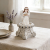  Small Resin Plant Stand, 6" H Rustic Pillar Candle Pedestal
