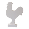 Rustic Small Chicken Statue Kitchen Decor 6 X 8 Inch, White, Wood
