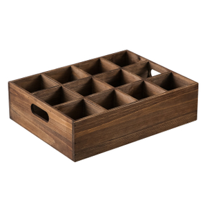 Rustic Wooden Crates for Storage 16 X 12 Inches, Carrying Handles