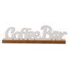 Rustic Coffee Bar Signs Decor for Tabletop 16 Inch, White