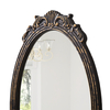 Antique Baroque Oval Mirror for Wall 30 X 18 Inch, Black
