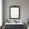 Gothic Rectangular Wall Mirror 30 X 22 Inch, Black and Gold