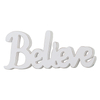 Distressed White Believe Wooden Word Sign
