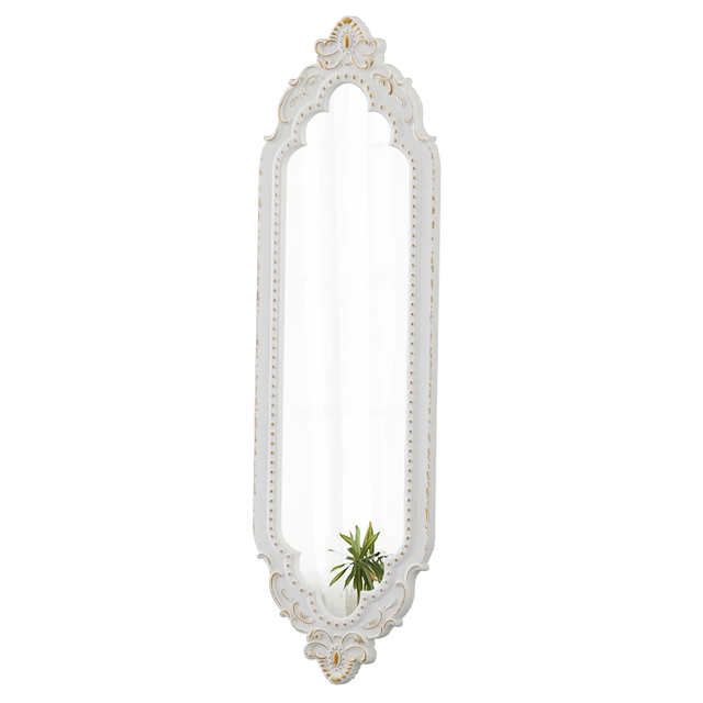 Vintage Long Wood Mirror 12 x 40 Inch