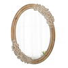 Rustic Oval Mirror 30 x 23 inch, Handmade Distressed White