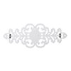 White Distressed Carved Wood Wall Art, 26x10 Over the Door Decor