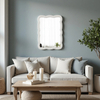 Farmhouse Decorative Scalloped Wall Mirror 22 X 30 Inch