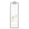 Vintage Long Wall Mirror Decorative 12 X 38 Inch, Distressed White