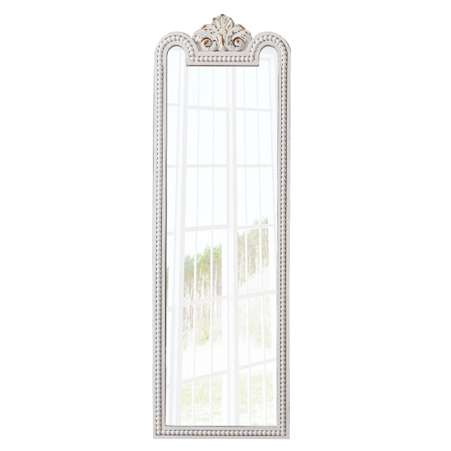 Vintage Long Wall Mirror Decorative 12 X 38 Inch, Distressed White