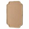 Linen Bulletin Board Rattan Frame, 20x30 Scalloped Woven Pinboard