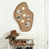 29x19 Inch Wavy Linen Bulletin Board, Rattan Frame Linen Pin Boards
