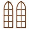 Farmhouse Window Frame Wall Decor Set of 2, Burning Finished