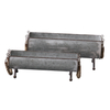 Poultry Feeder Galvanized Metal Chicken Feeder Set of 2