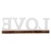 Rustic Love Signs Decor 12", Distressed White, Wood